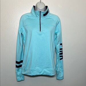 PINK Victoria's Secret Light Blue Quarter-Zip